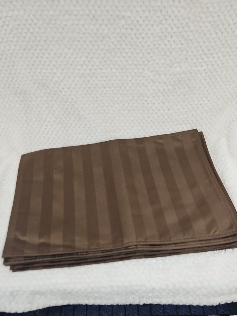 Set Of 8 Brown Striped Placemats For Dining/ Kitchen Table